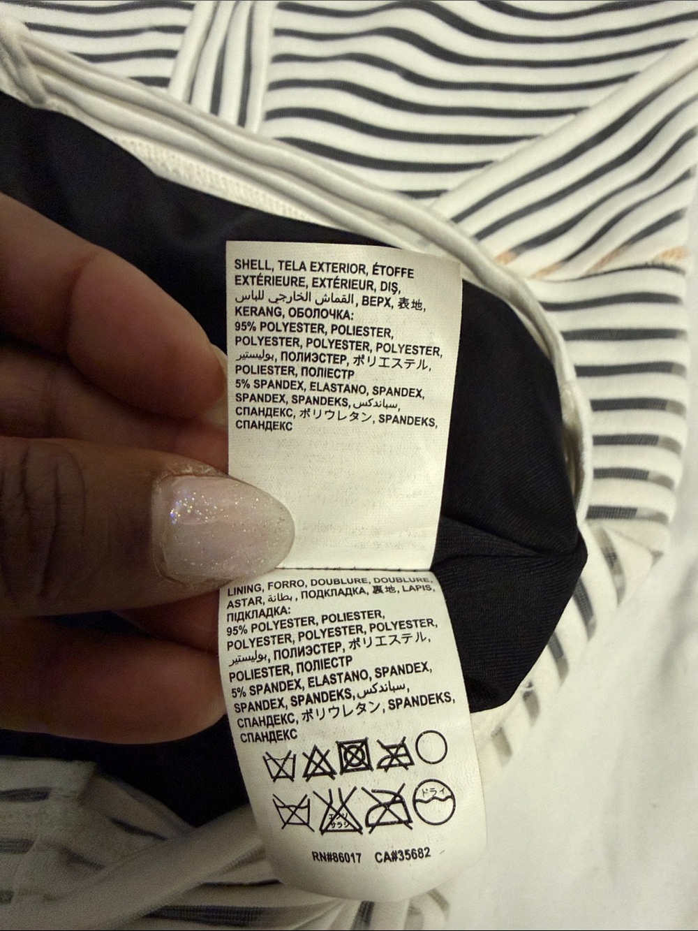 bebe Black White Striped Bodycon Midi Dress | Illusion Panel | Small - Picture 14 of 15